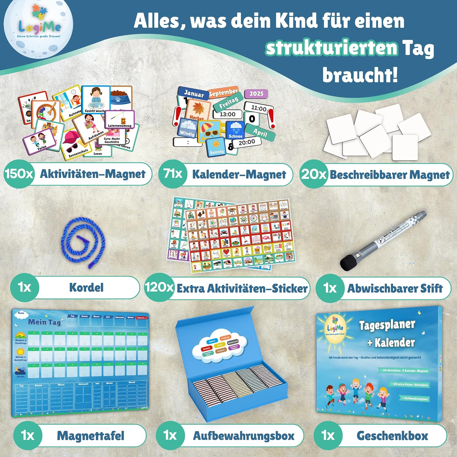Thumbnail 4 de LogiMe Tagesplaner 241 Magneten đź“…