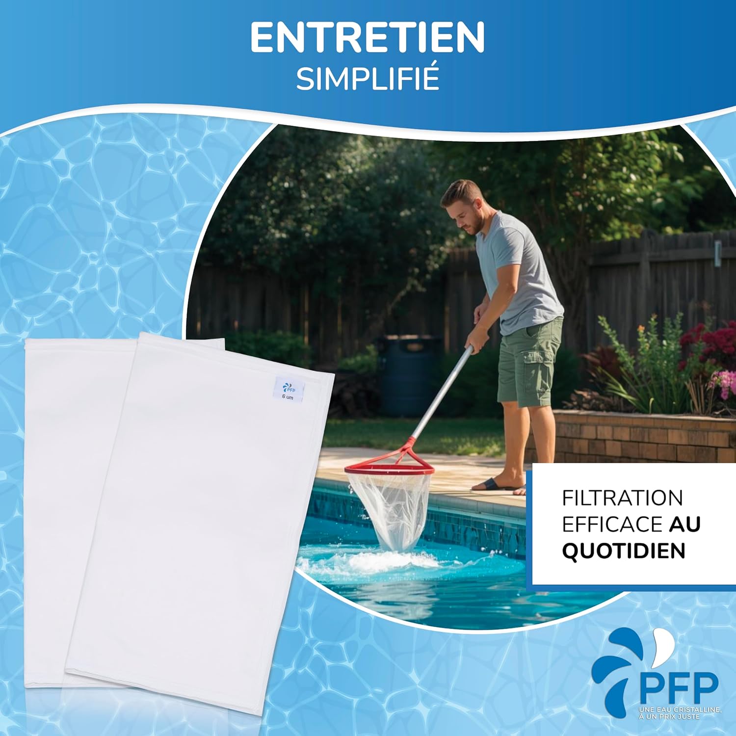 Thumbnail 6 de Poche Filtrante PFP Compatible Desjoyaux – Lot de 2, 30 Microns, Eau Chargée