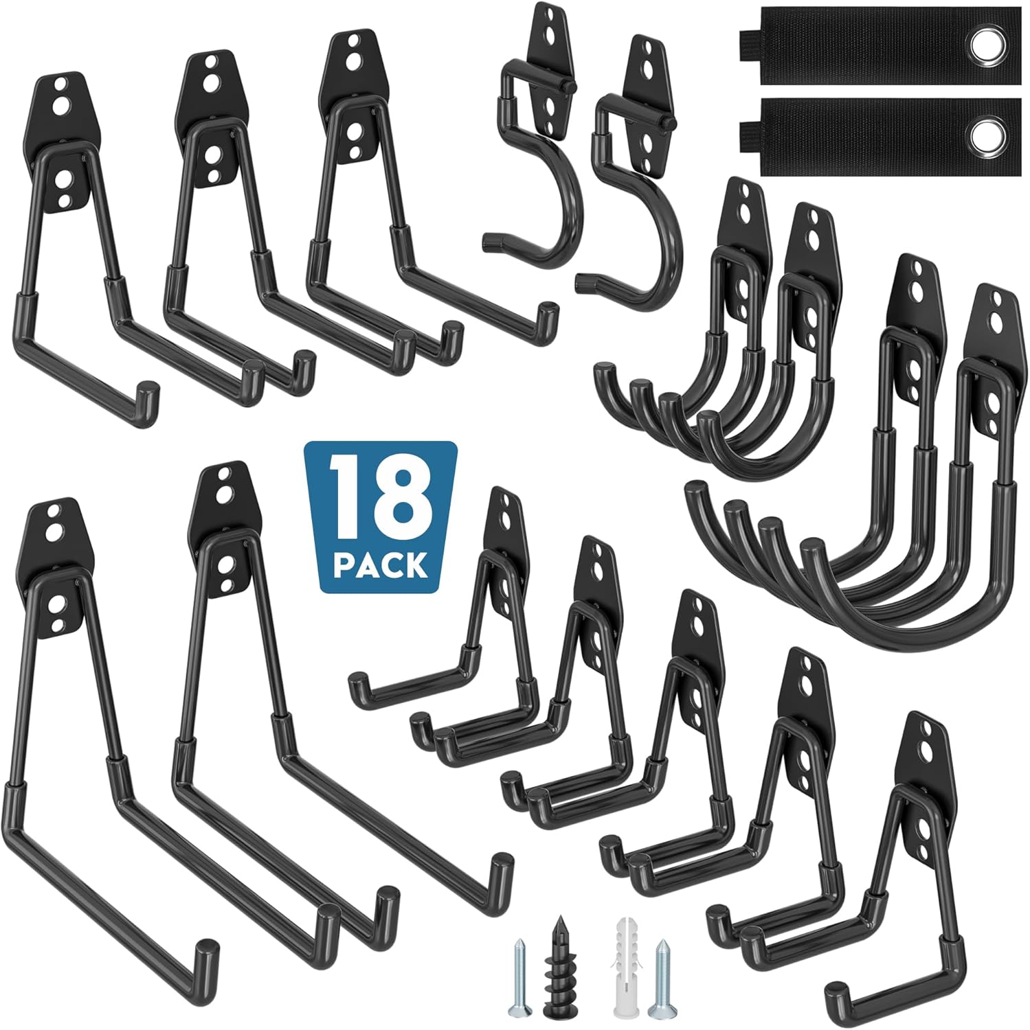 Detalle de BONTEC 18-pack garage storage hooks