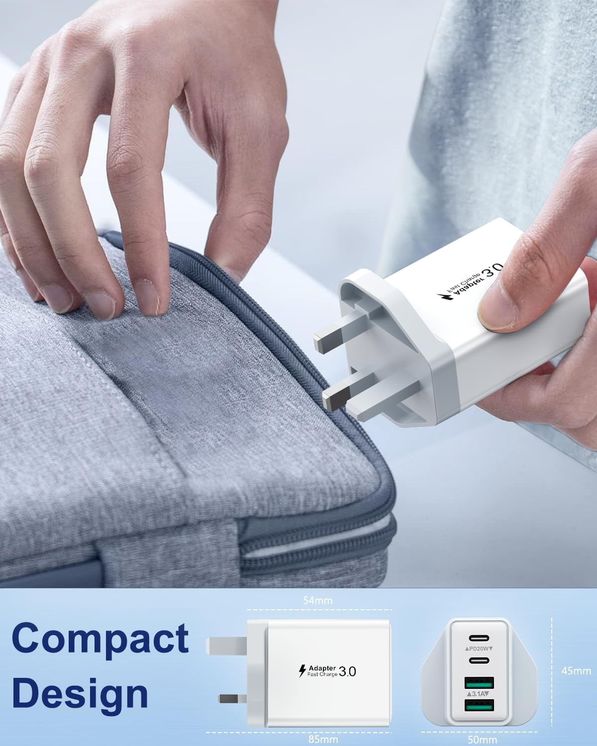 Thumbnail 4 de 40W Multi USB Fast Charger 4‑Port