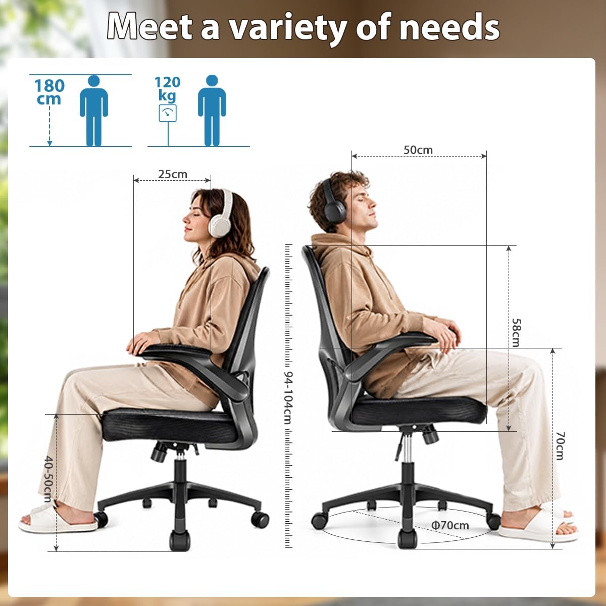 Detalle de Durrafy Office Chair Ergonomic 1 mid-back chair 💺