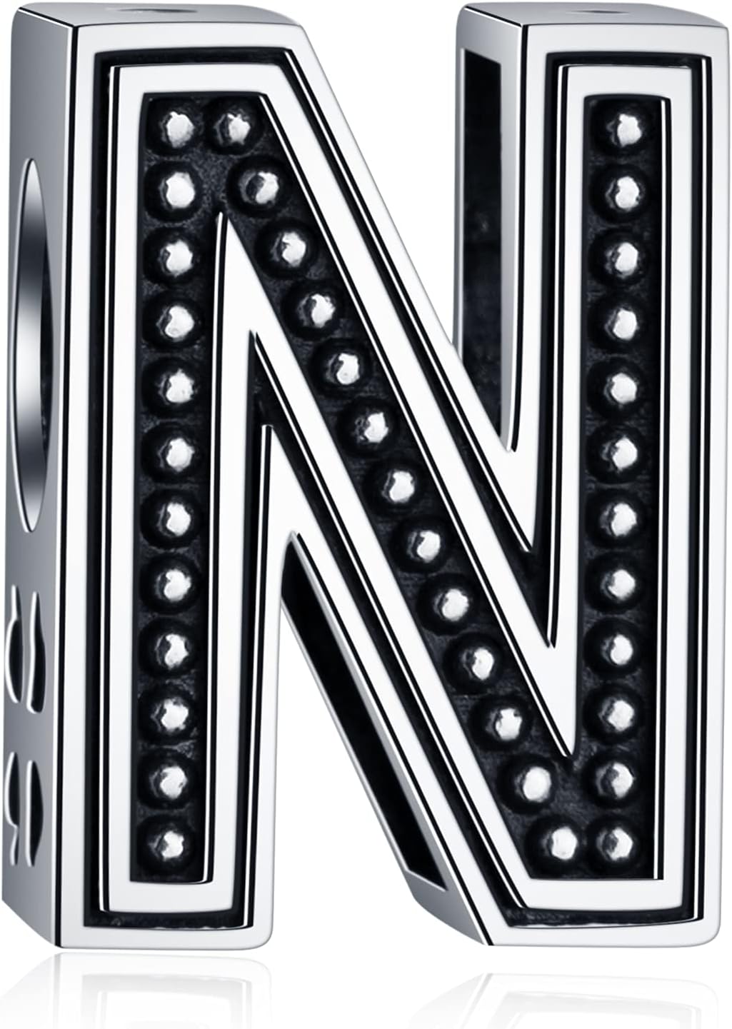 Thumbnail 6 de CRISNATA Vintage Initial F Charm in 925 Sterling Silver – Openwork 4‑Leaf Clover, Fits European Bracelets