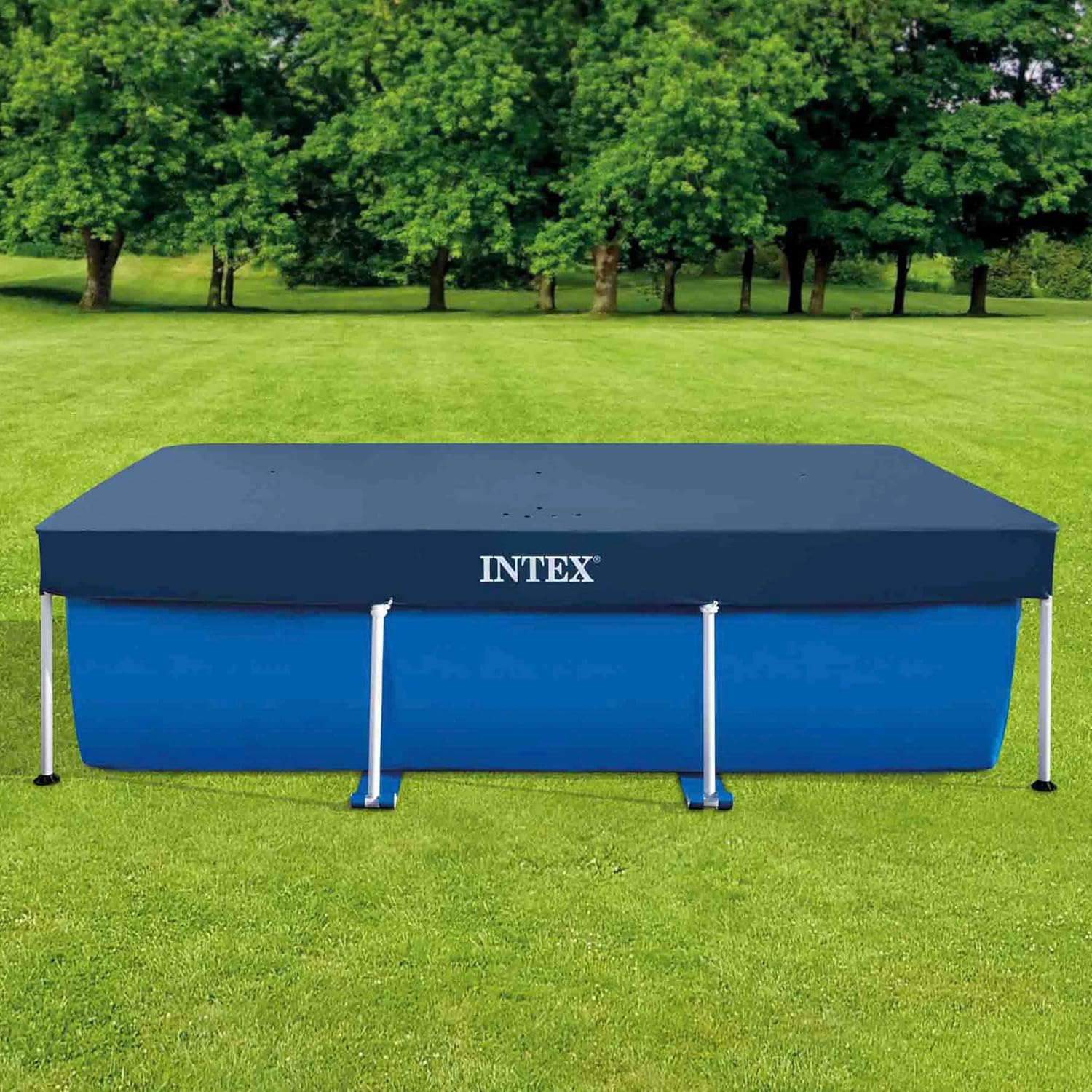 Thumbnail 6 de Intex 28038 Poolabdeckung für Rechteckige Aufstellpools 300 × 200 cm – PVC, Blau