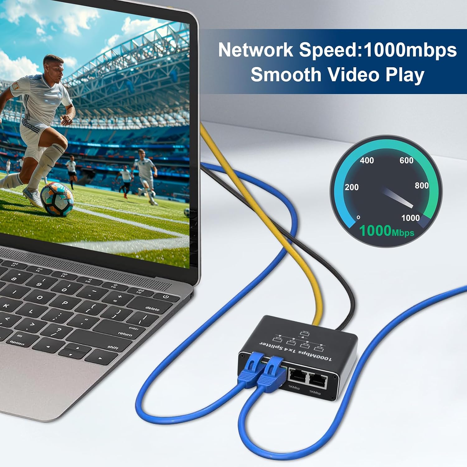 Thumbnail 4 de Dictien LAN Switch 1 auf 4 1000Mbps