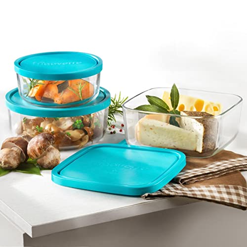 Detalle de Bormioli Rocco 1663028 Plat Carré en Verre avec Couvercle 2,8 L – Transparent
