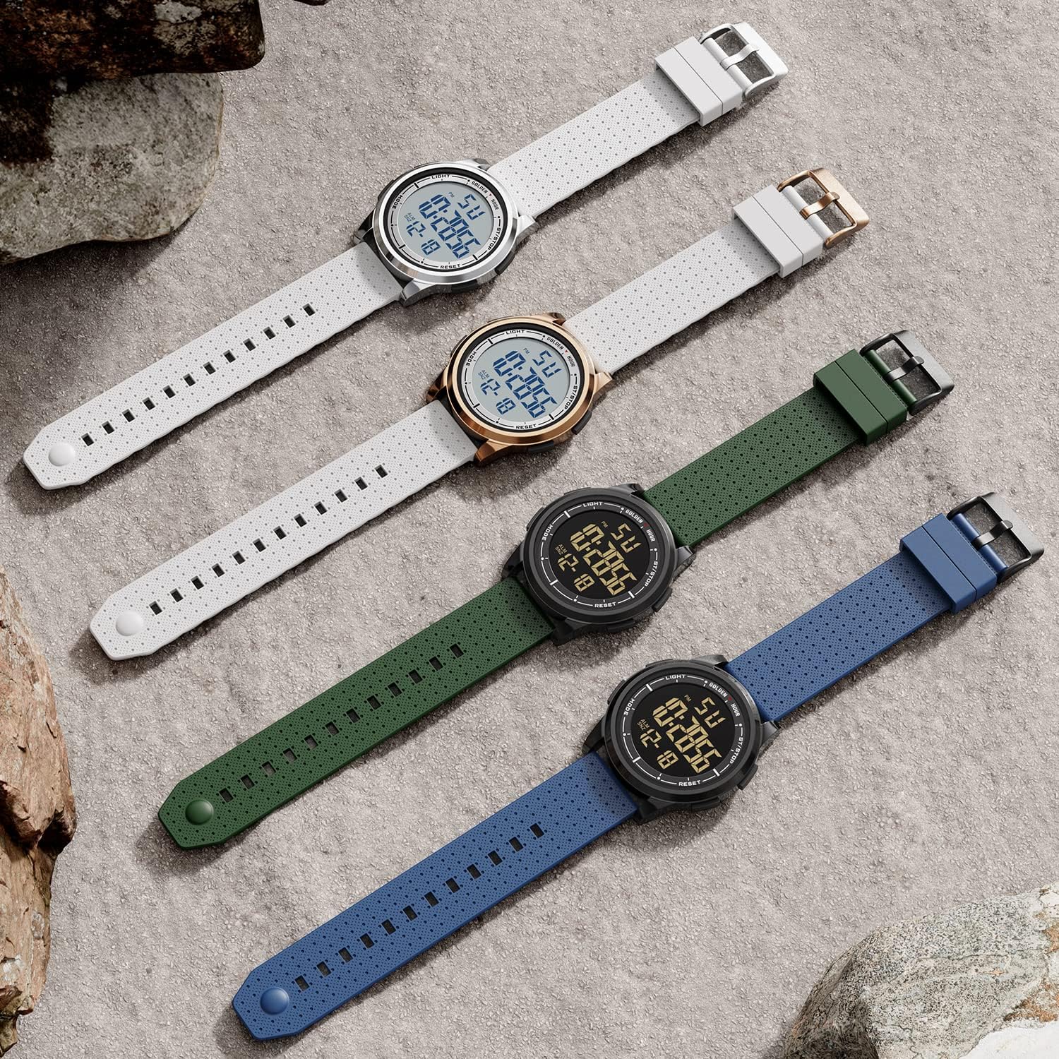 Detalle de GOLDEN HOUR Ultra-Thin Waterproof Digital Sports Watch with Wide-Angle Display