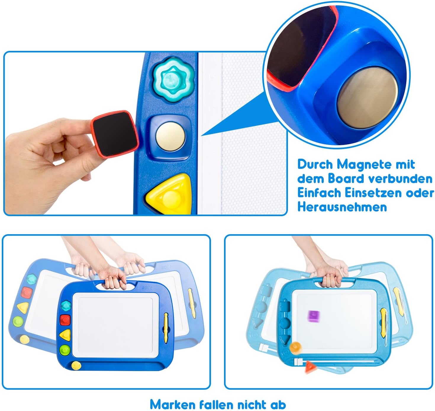Detalle 1 de SGILE Magnettafel 42×32 cm für Kinder 🎨