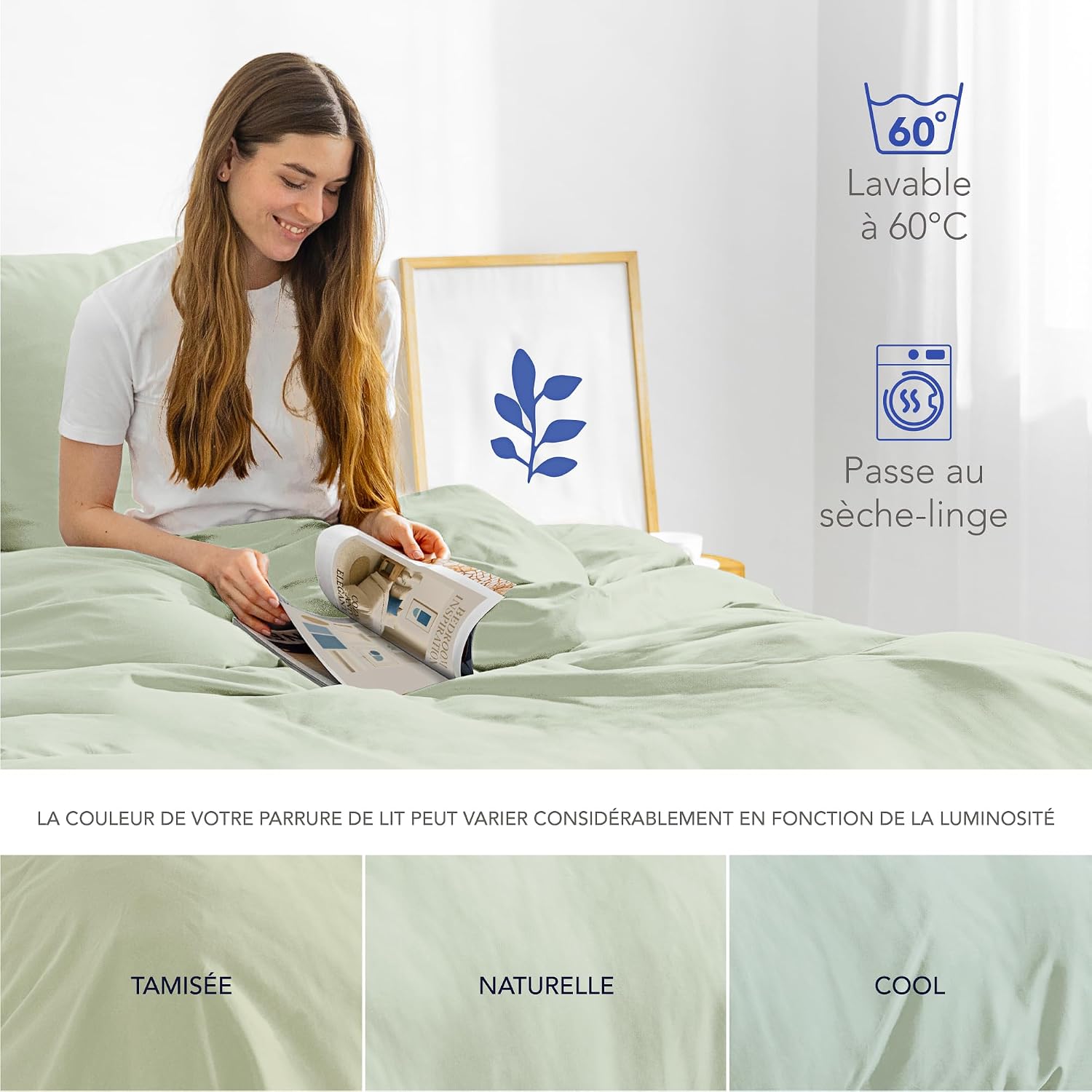 Thumbnail 5 de Parure satin coton Dreamzie 140x200