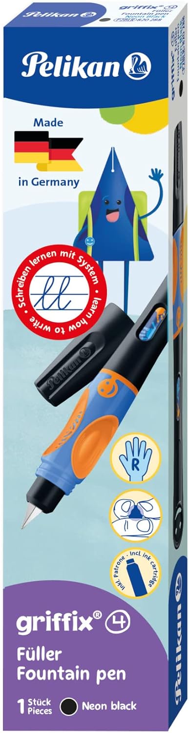 Thumbnail 4 de Pelikan Griffix P2BLR Stylo-plume pour droitiers NeonBlack à pointe acier