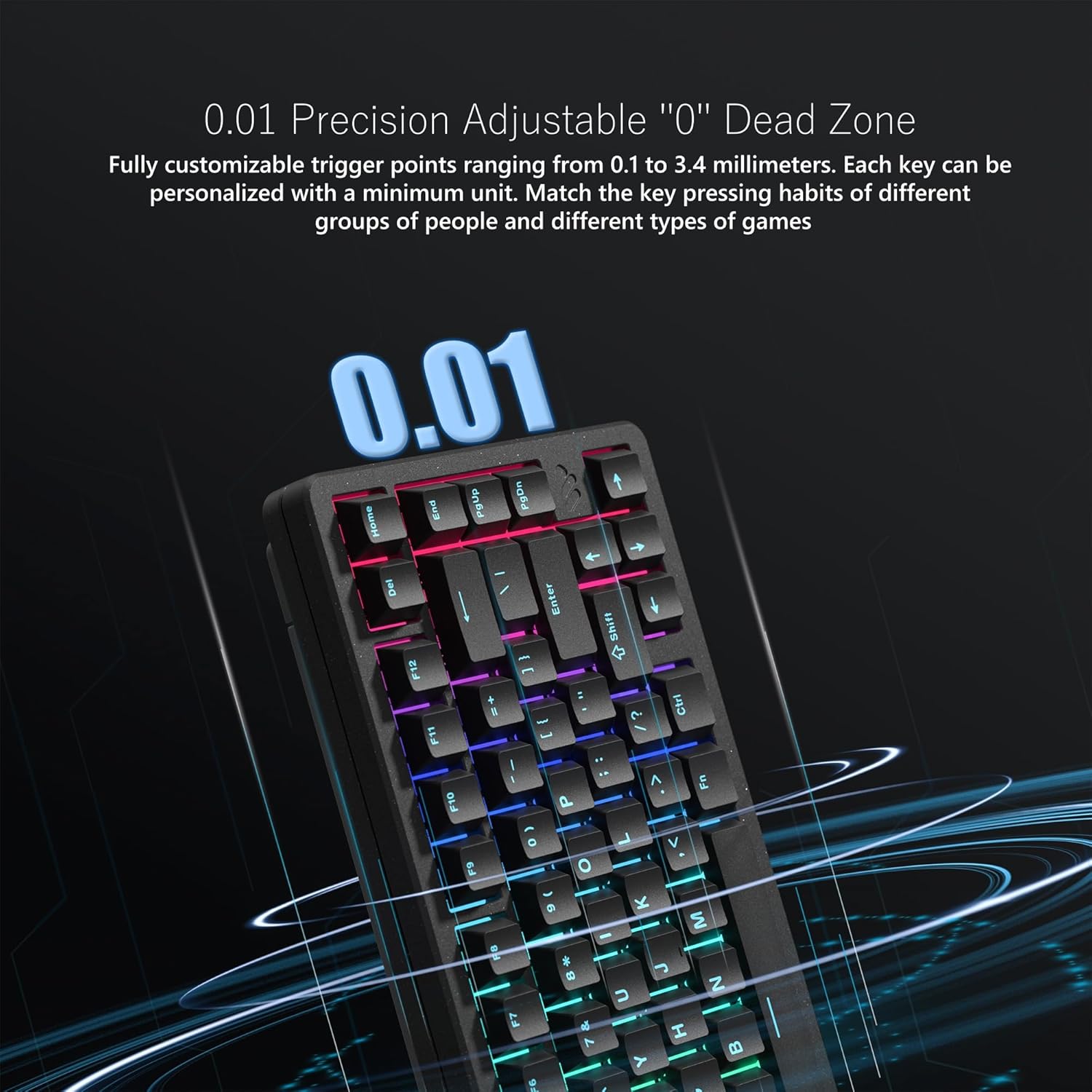 Thumbnail 1 de Womier SK75 TMR/HE 75% Hall Effect Wireless Mechanical Keyboard (Rapid Trigger, Hot-Swap, BT/2.4G/USB-C)