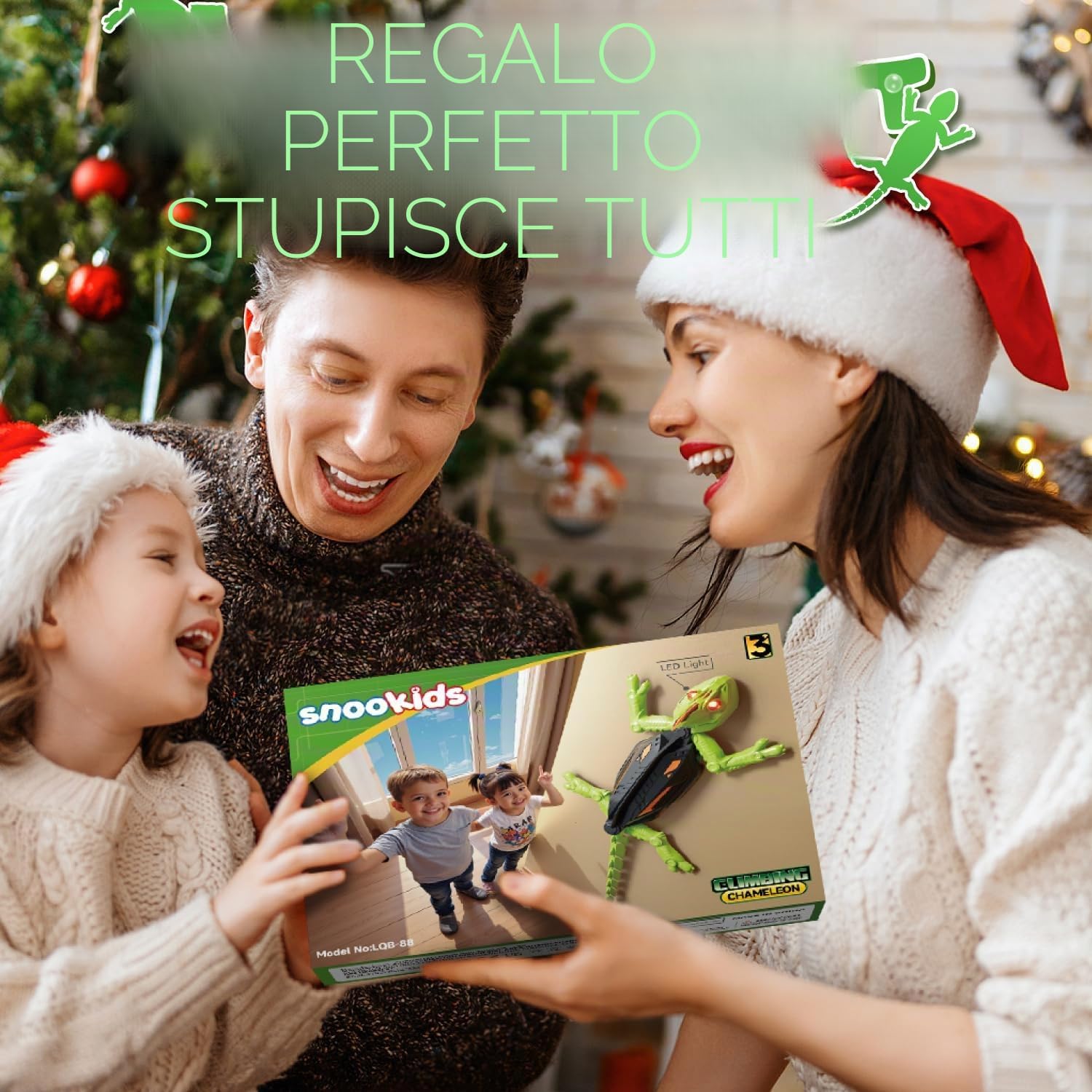 Thumbnail 6 de snookids Gecko Ragno Robotico: robot giocattolo arrampicatore con luci LED e telecomando