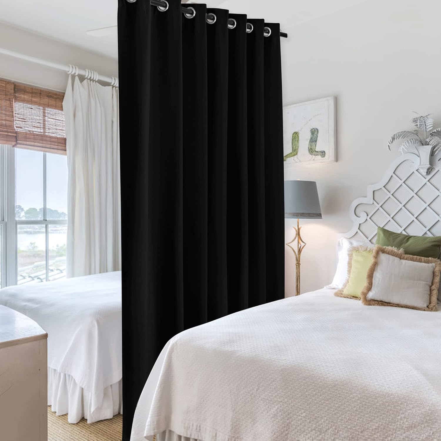 Thumbnail 3 de RYB HOME Blackout Thermal Insulated Blind Curtain (1 Panel) for Nursery, Sliding Glass Door, or Room Divider