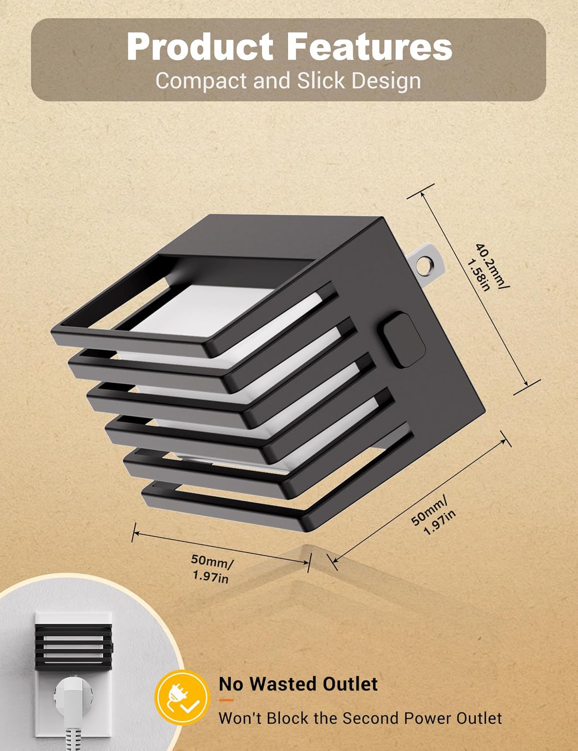 Detalle de JandCase Plug-In Night Light 3000K