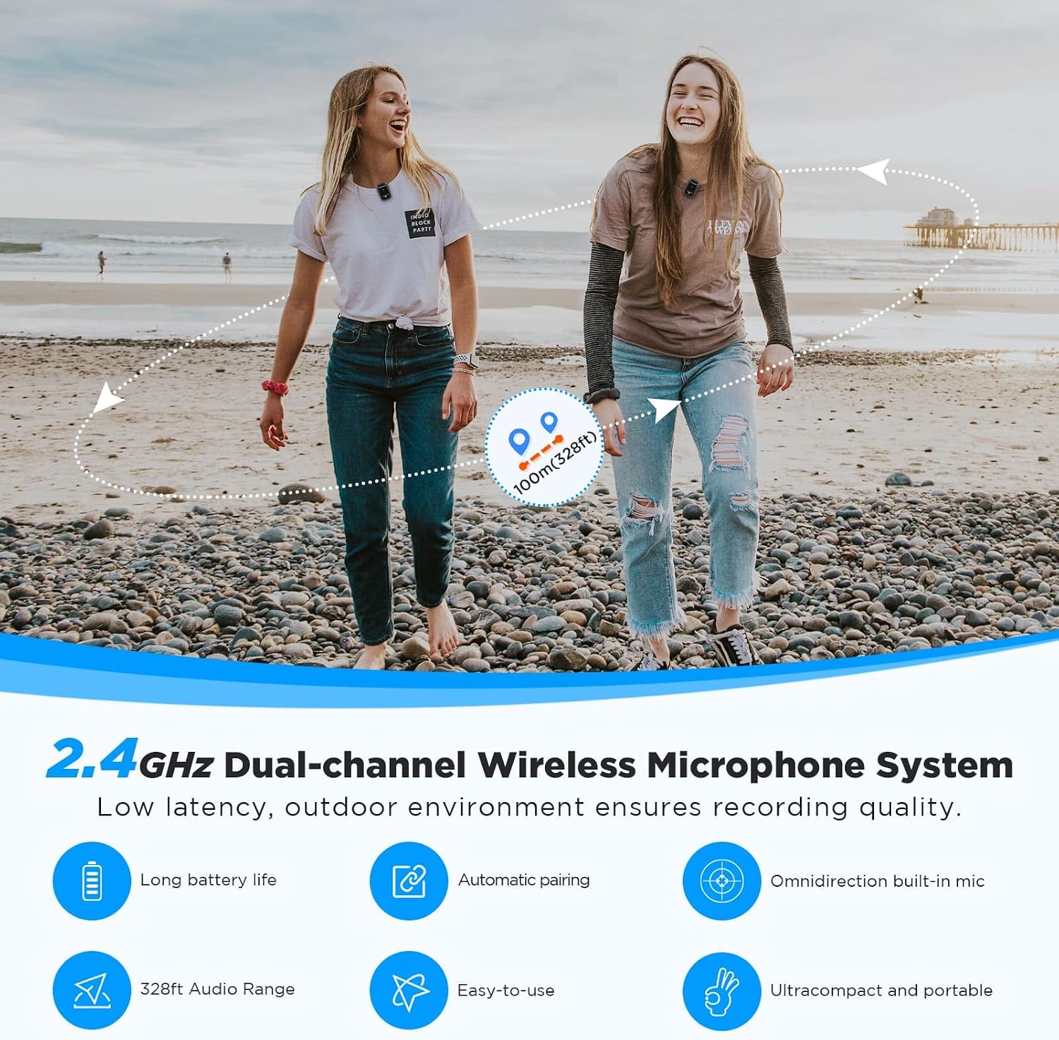 Detalle de Saramonic wireless lavalier microphone Blink500 ProX Q4
