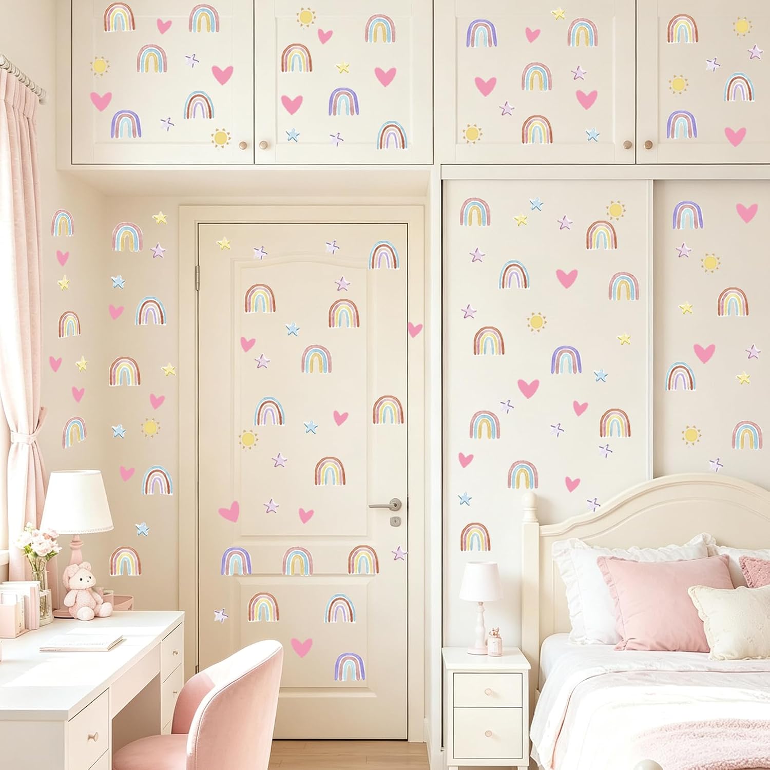 Detalle de Rainbow Wall Decals, 123 Pieces