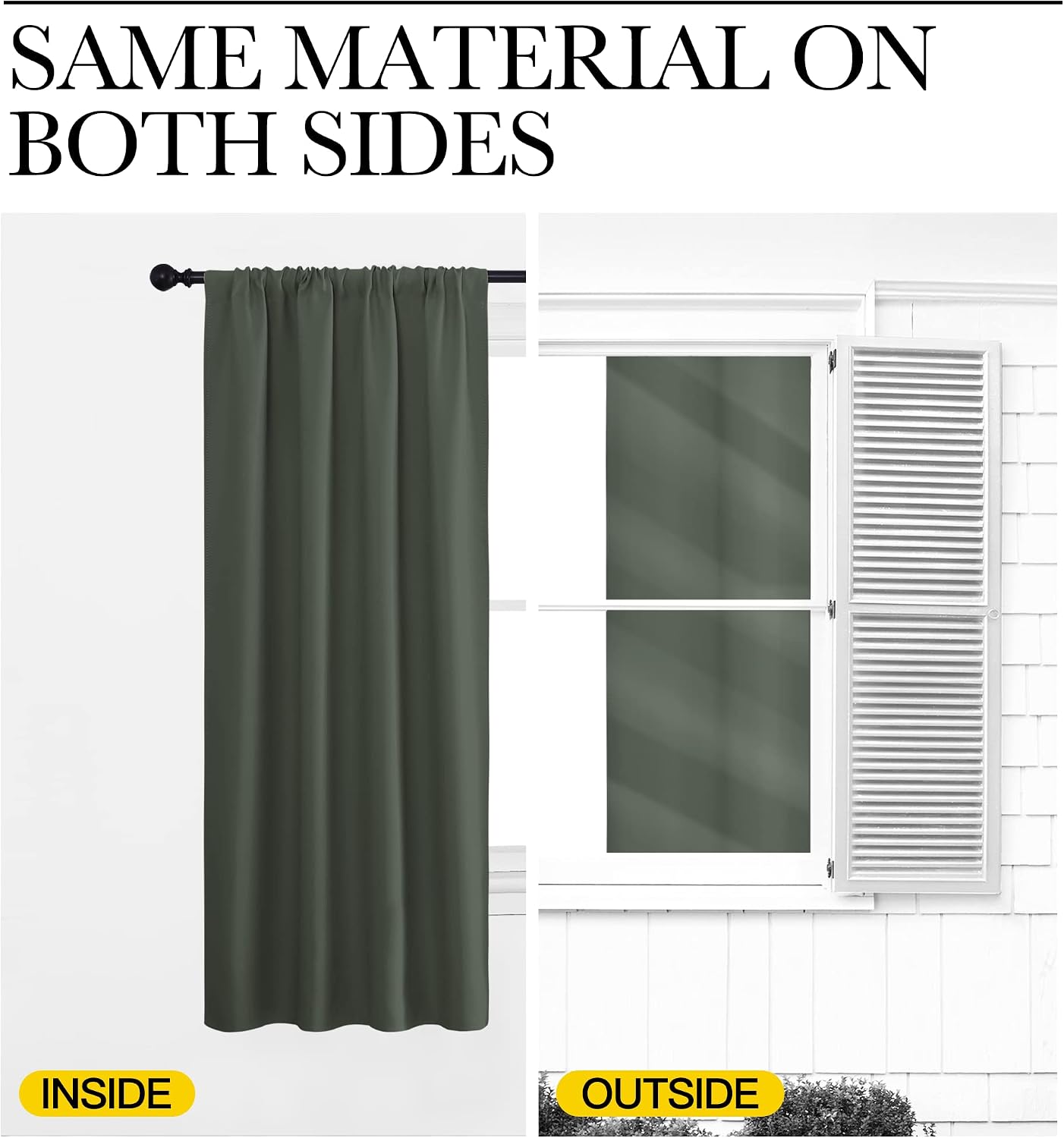 Detalle 2 de NICETOWN Blackout Curtains 34 x 72 Inch