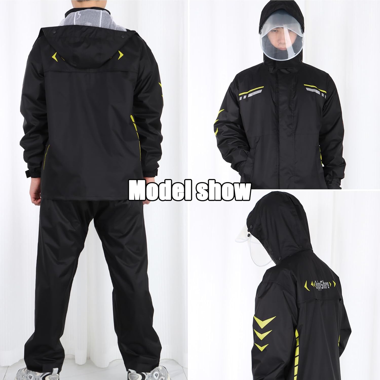 Thumbnail 6 de Combinaison de pluie Ynport Crefreak pour hommes : veste imperméable à capuche + pantalon coupe-vent