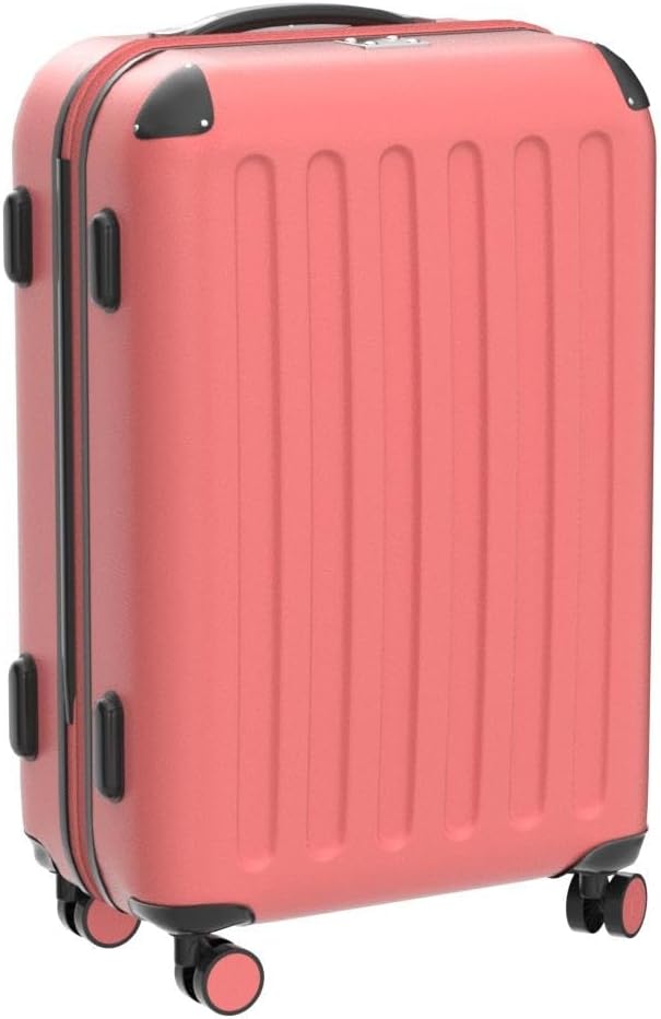 Detalle de Hauptstadtkoffer Spree – Mittelgroßer Hartschalenkoffer (65 cm, 74 L, Korall) mit TSA, 4 Rollen