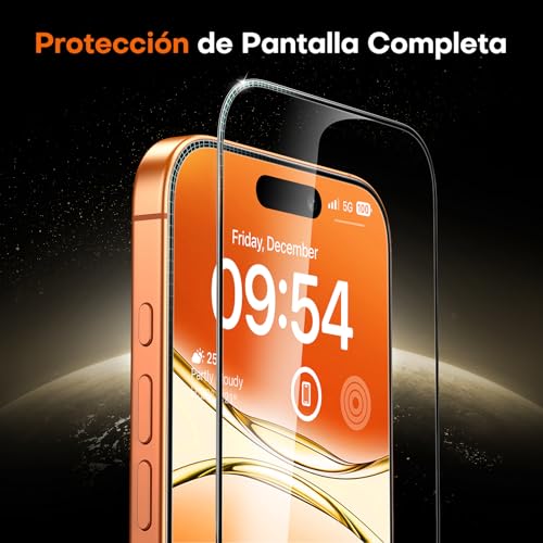 Detalle de TOCOL Cristal Templado iPhone 17/16 Pro 9H 🌟 2 Pzas