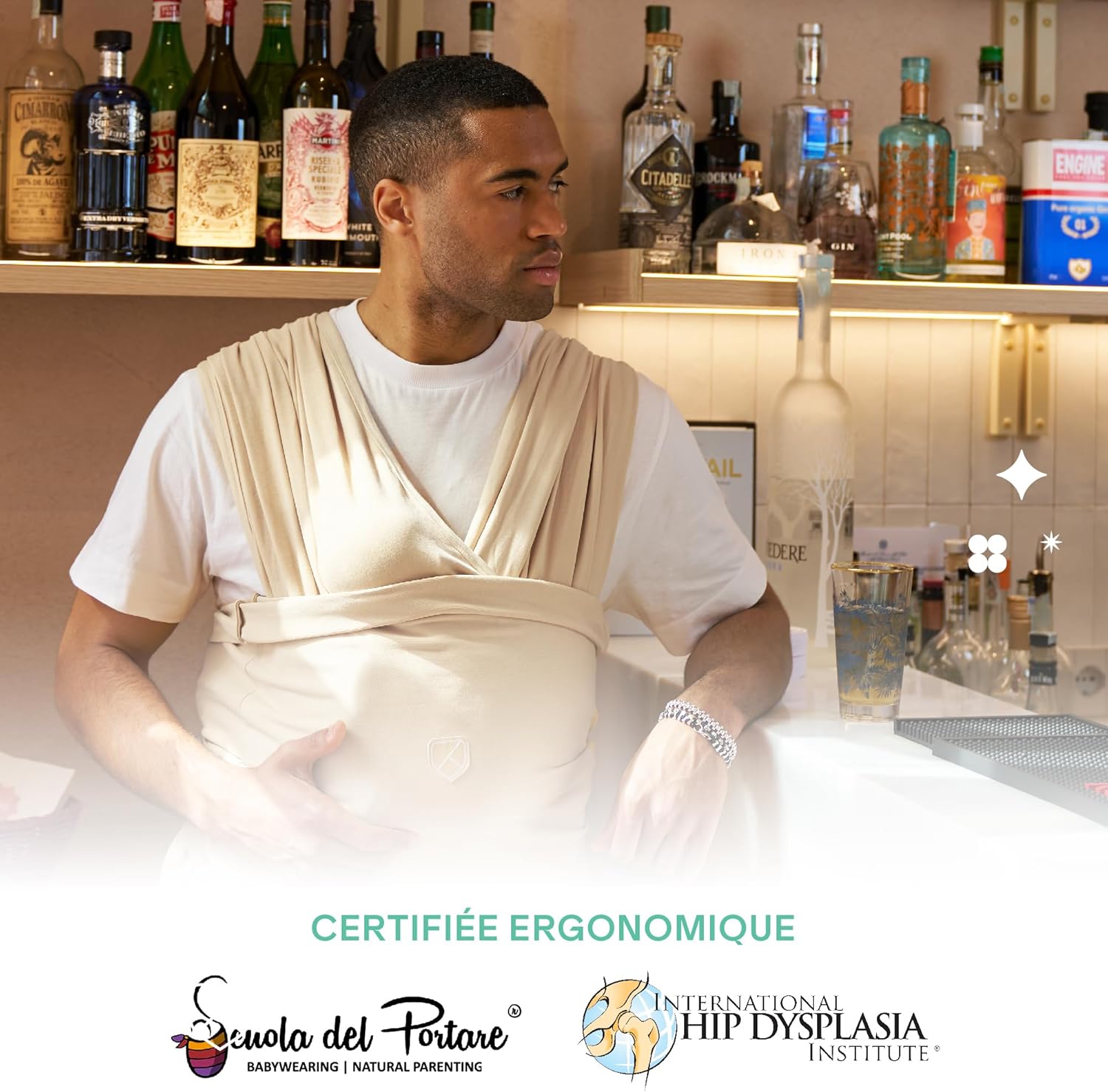 Thumbnail 1 de Koala Babycare Cuddle Band 2.0 écharpe de portage bébé élastique (jusqu’à 15 kg), ajustable et unisexe