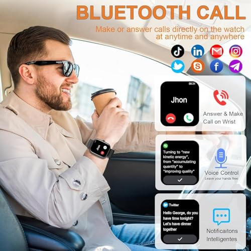 Detalle de Matast 2026 Smartwatch Uomo Donna: 1,91'', 100+ modalità sportive, monitoraggio 24/7 e chiamate dal polso