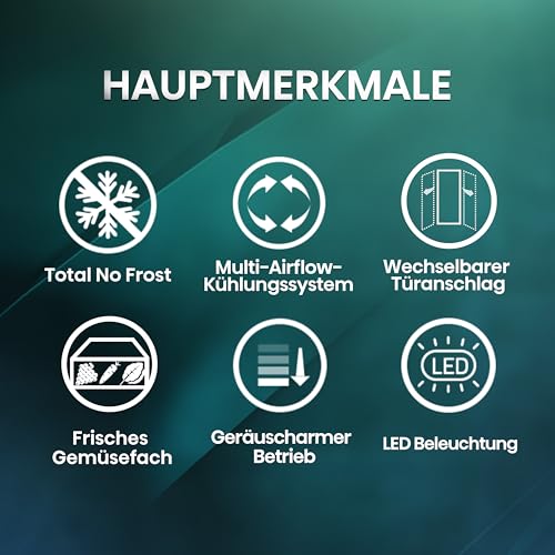 Detalle de Hisense RB327N4ADD Kühl-Gefrier-Kombination – Total NoFrost, Wechselbarer Türanschlag, 171 L Kühlteil / 85 L Gefrierteil