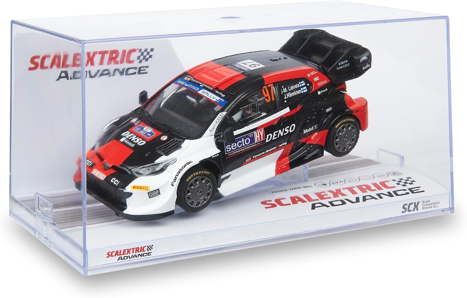 Detalle 1 de SCALEXTRIC Advance Toyota Yaris WRC - Latvala Finland '23, samochód torowy 1:32