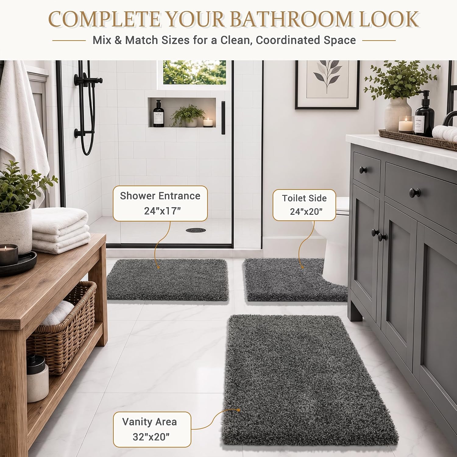 Thumbnail 5 de Yimobra Bath Rug 32x20 Ultra-Soft Bath Mat