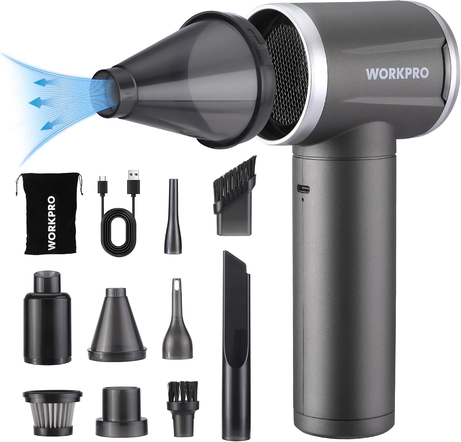 Detalle de WORKPRO Soffiatore 120000 giri/min 🧹