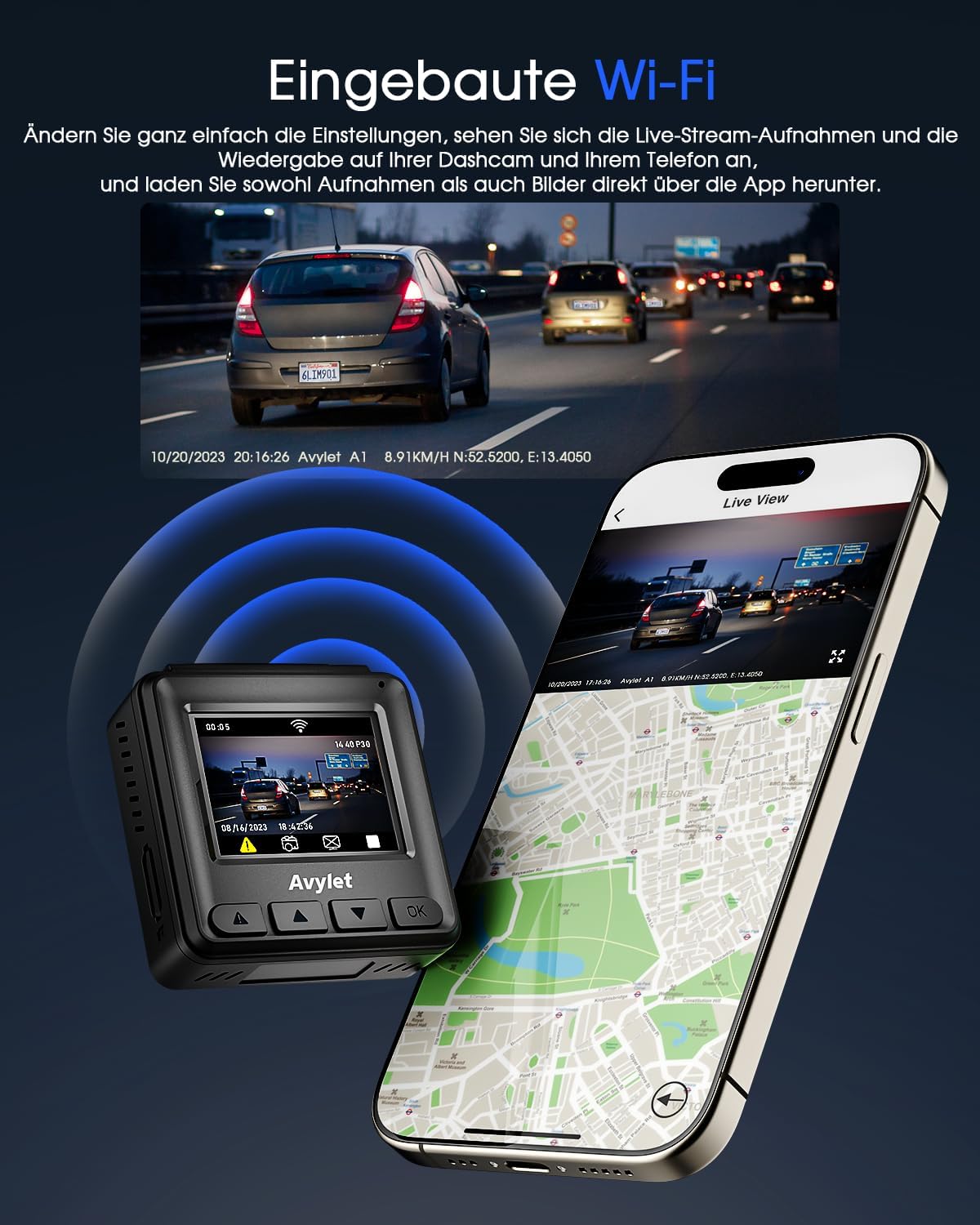 Detalle de Avylet Dashcam 2K