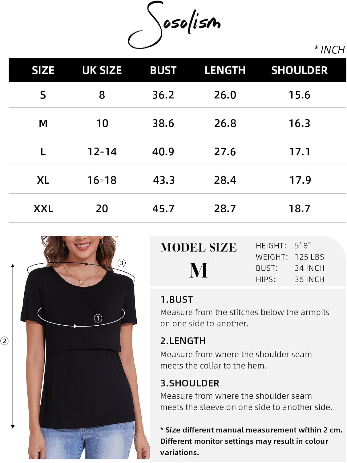 Thumbnail 5 de Sosolism Maternity Nursing Tops 3-Pack