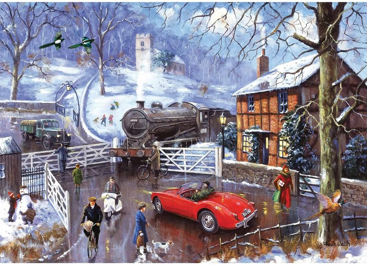 Detalle 2 de Ravensburger Railway Crossing 1000 Piece Jigsaw Puzzle (70 x 50cm) for Adults and Kids 12+