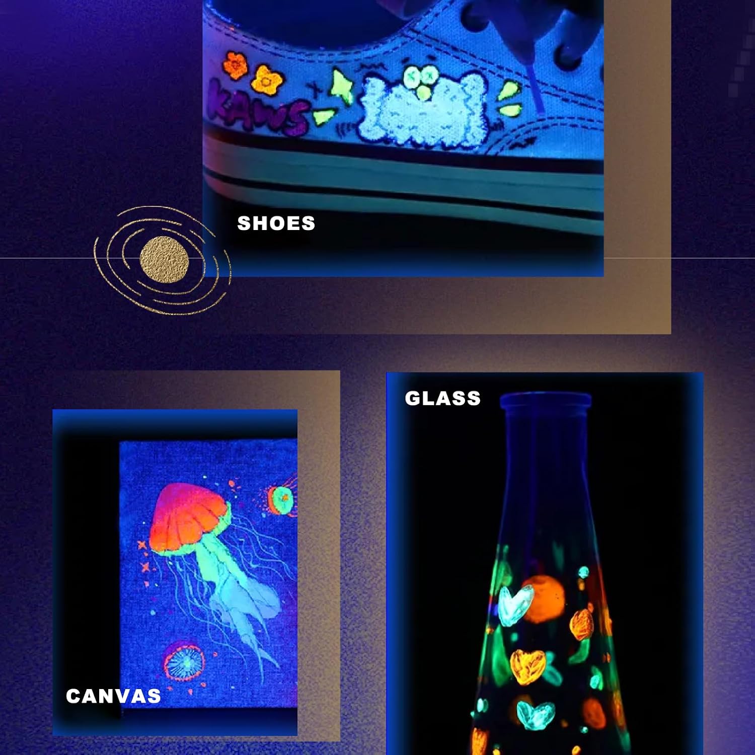 Detalle de Artecho Acrylfarbe Neon Leuchtgrün 500 ml – wasserfest, lichtbeständig und schnelltrocknend