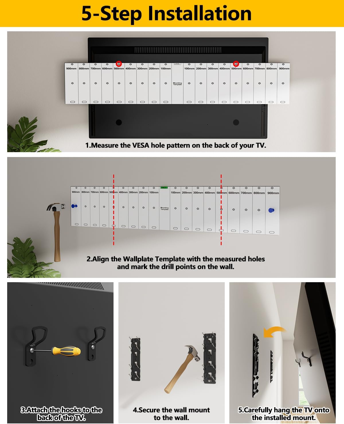 Thumbnail 6 de FORGING MOUNT No Stud TV Wall Mount for 26–100" TVs