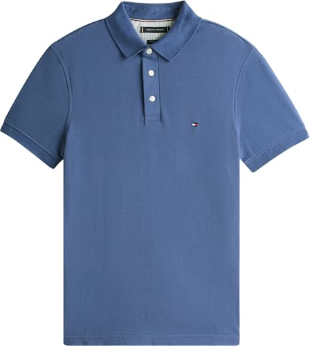 Thumbnail 4 de Tommy Hilfiger Polo de Manga Corta Hombre Slim Fit con Botones, Azul (Aegean Sea) – XL