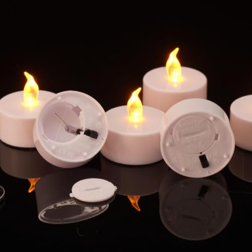 Thumbnail 5 de YONGHAOYANG Bougies chauffe-plat LED Lot de 24 – Flamme réaliste, sans feu, Piles CR2032 incluses