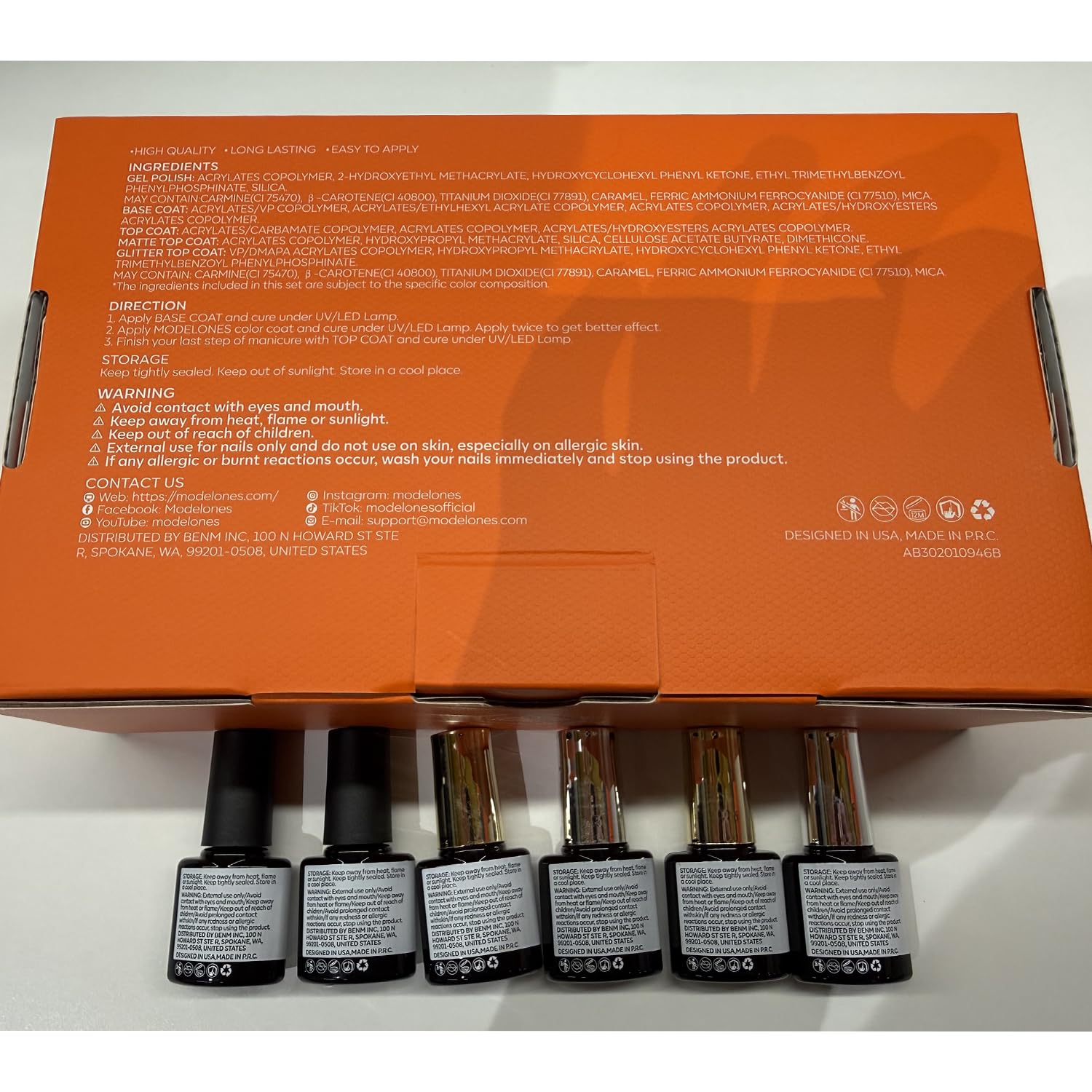 Detalle de Modelones Gel Nail Polish Set 28 Colors