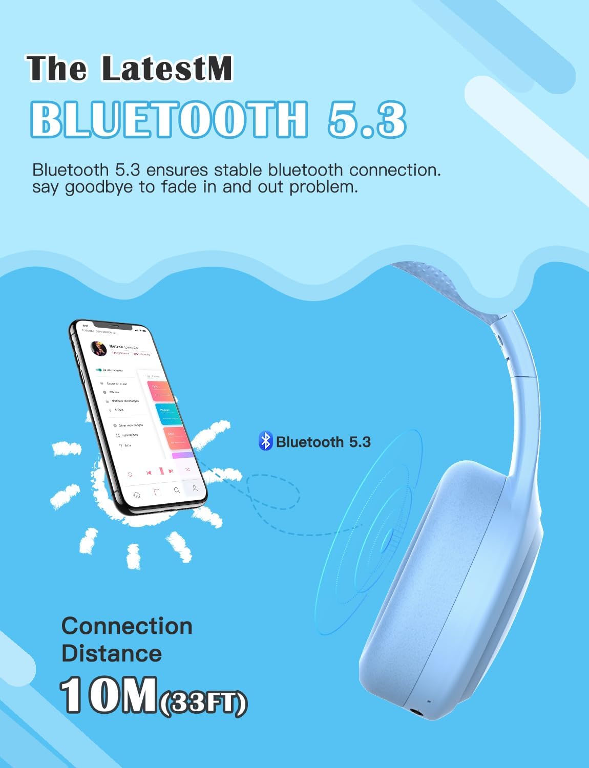 Thumbnail 6 de YOYOTUNE Kids Bluetooth Headphones Bluetooth 5.1