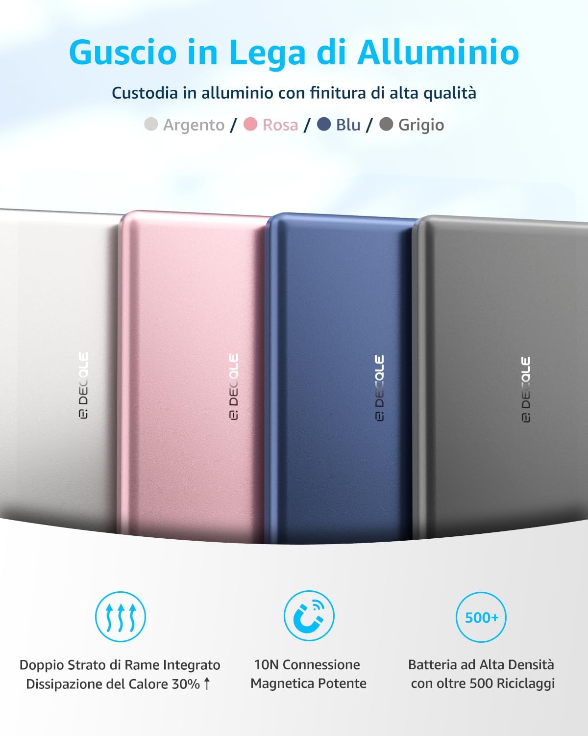 Thumbnail 6 de decqle Air Powerbank MagSafe 5000mAh Grigio