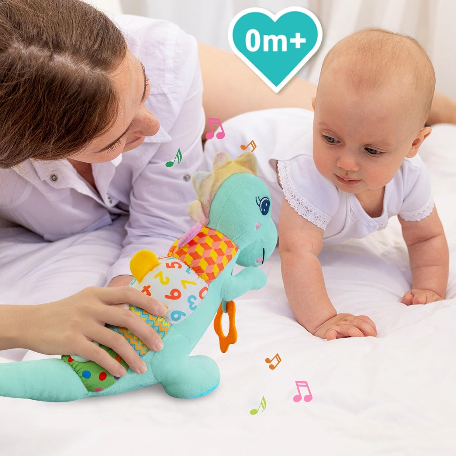 Detalle de Baby Dino Plush 5-in-1 Musical Dinosaur Toy for 0-12 Months