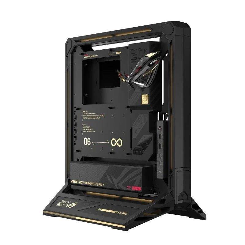 Detalle de ASUS caja de PC de aluminio