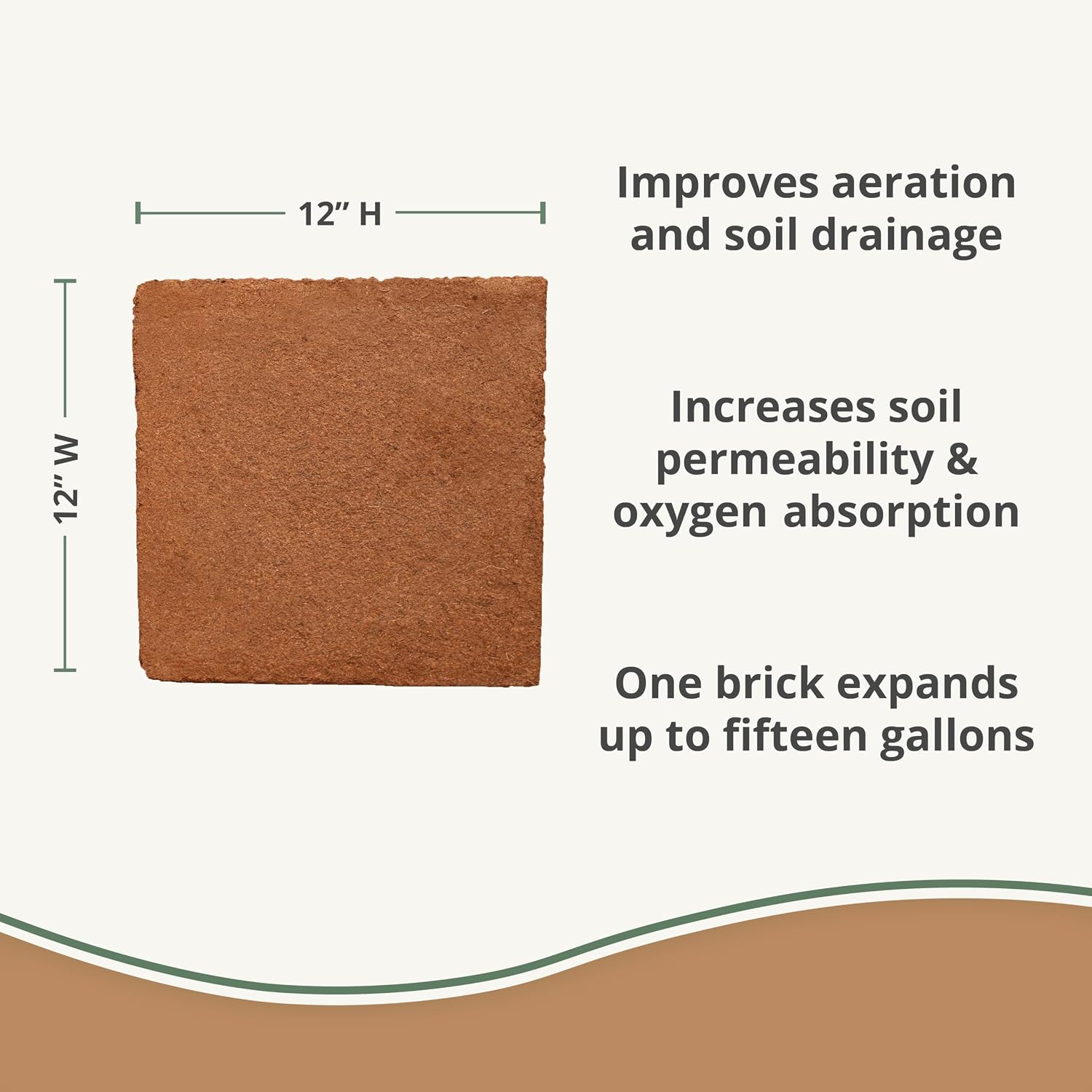 Detalle 2 de Plantonix Coco Bliss B087DNZK26 Coco Coir Brick, 40 lb, OMRI-Listed