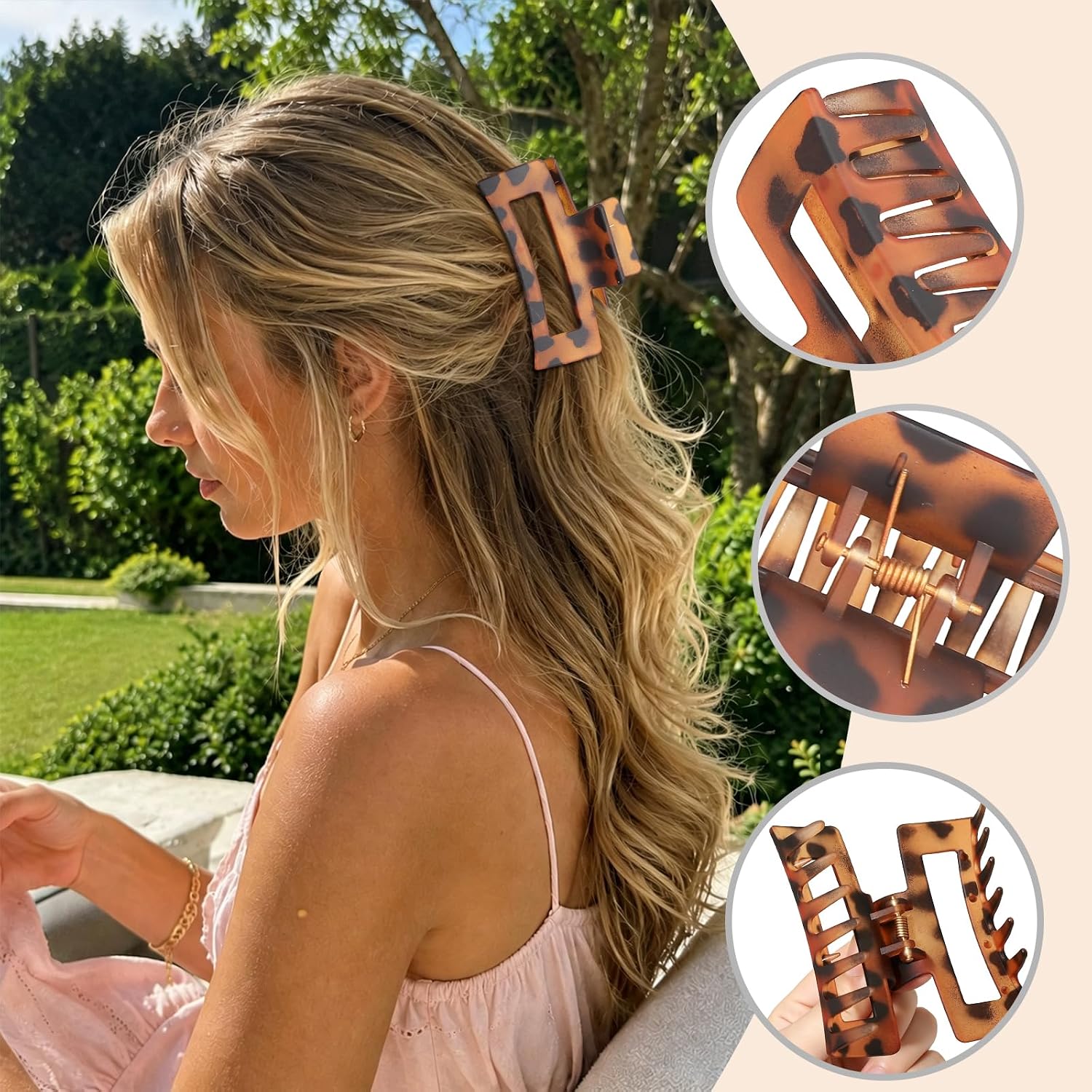 Thumbnail 3 de Hair Claw Clips, 3.5-Inch Rectangle