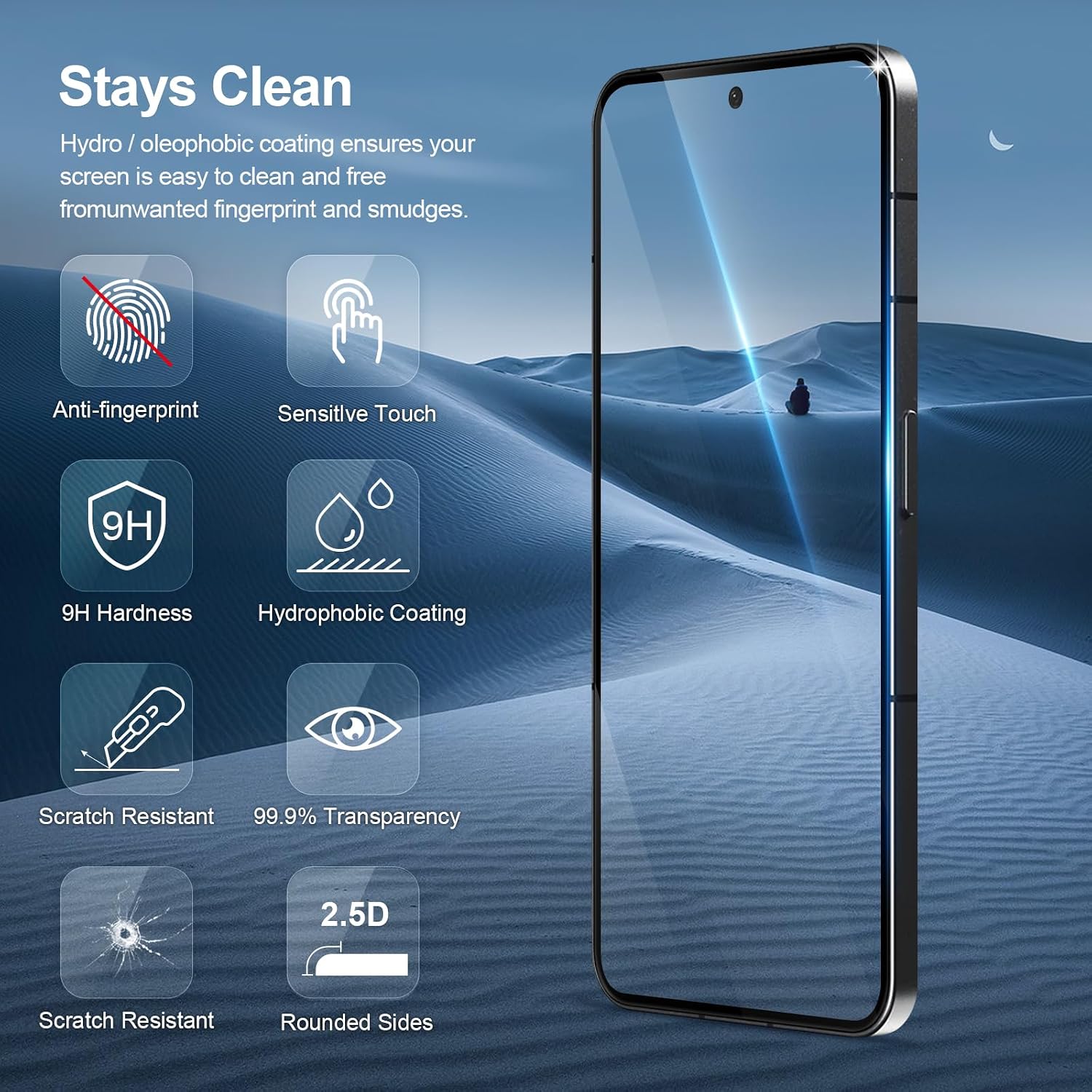 Thumbnail 2 de GiiYoon Panzer Schutz Glas Nothing Phone 2 3 Stück
