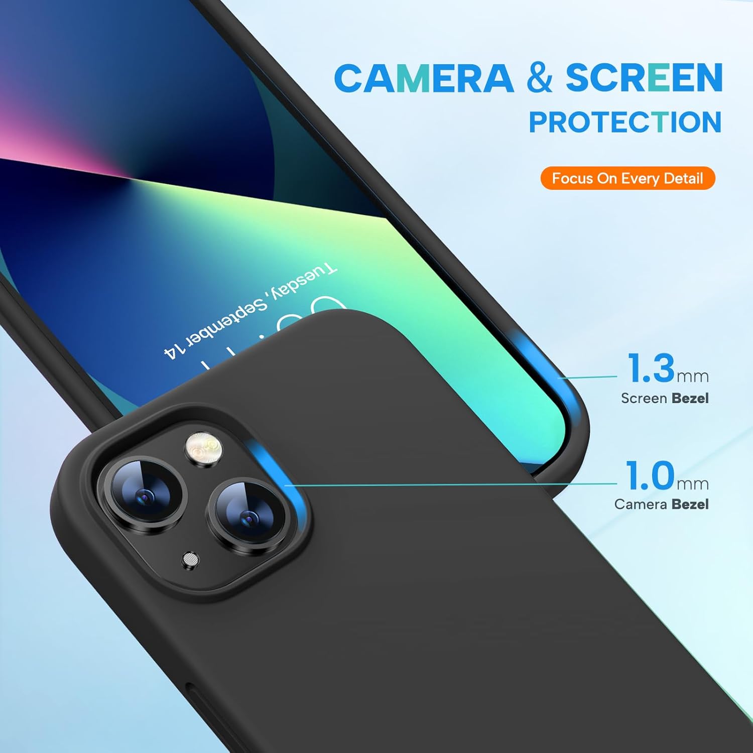 Thumbnail 2 de Miracase Designed for iPhone 13 Case with Tempered Glass Screen Protector