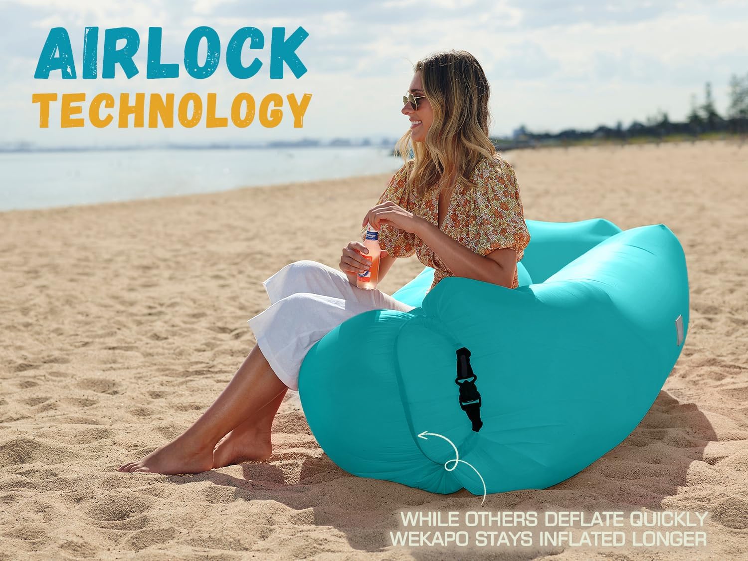 Thumbnail 4 de WEKAPO Inflatable Couch Air Lounger Chair – Portable Camping & Beach Sofa