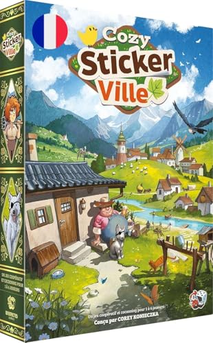 Detalle de Asmodee Cozy Stickerville - Unexpected Games: une aventure coopérative familiale à rebondissement