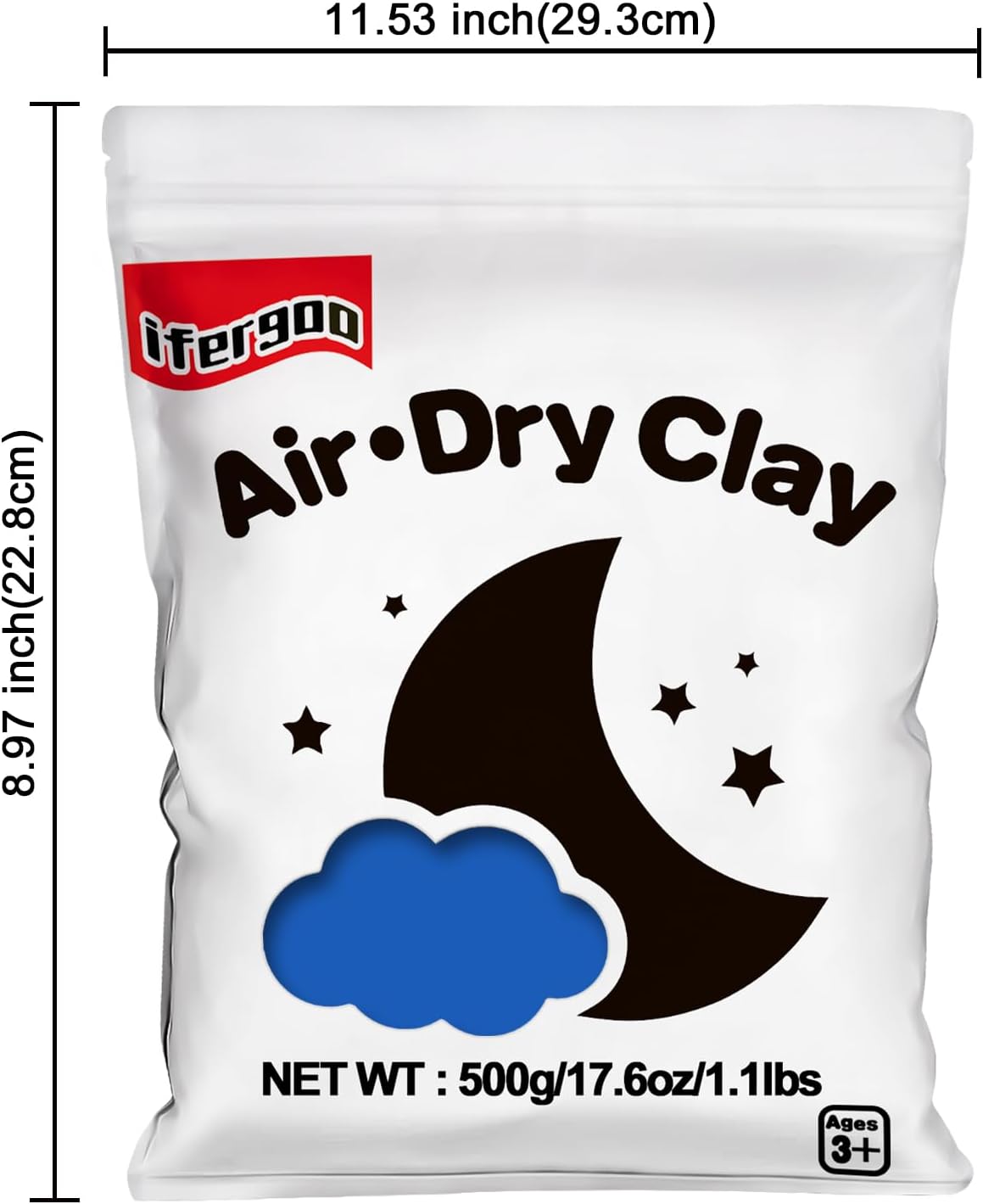 Thumbnail 1 de iFergoo Blue Air Dry Clay 500g