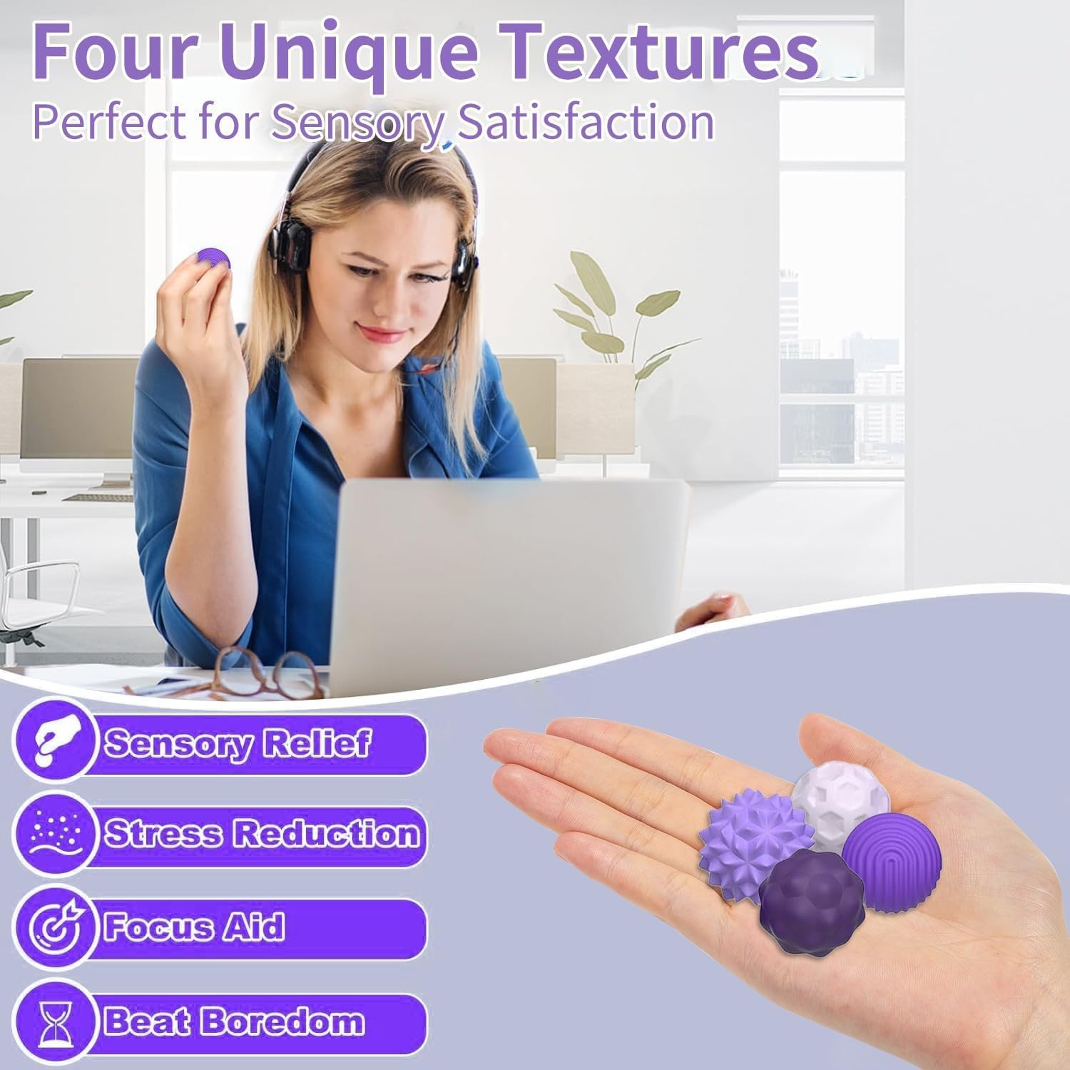 Thumbnail 4 de Magnetic Fidget Balls 8pcs weighted sensory toys