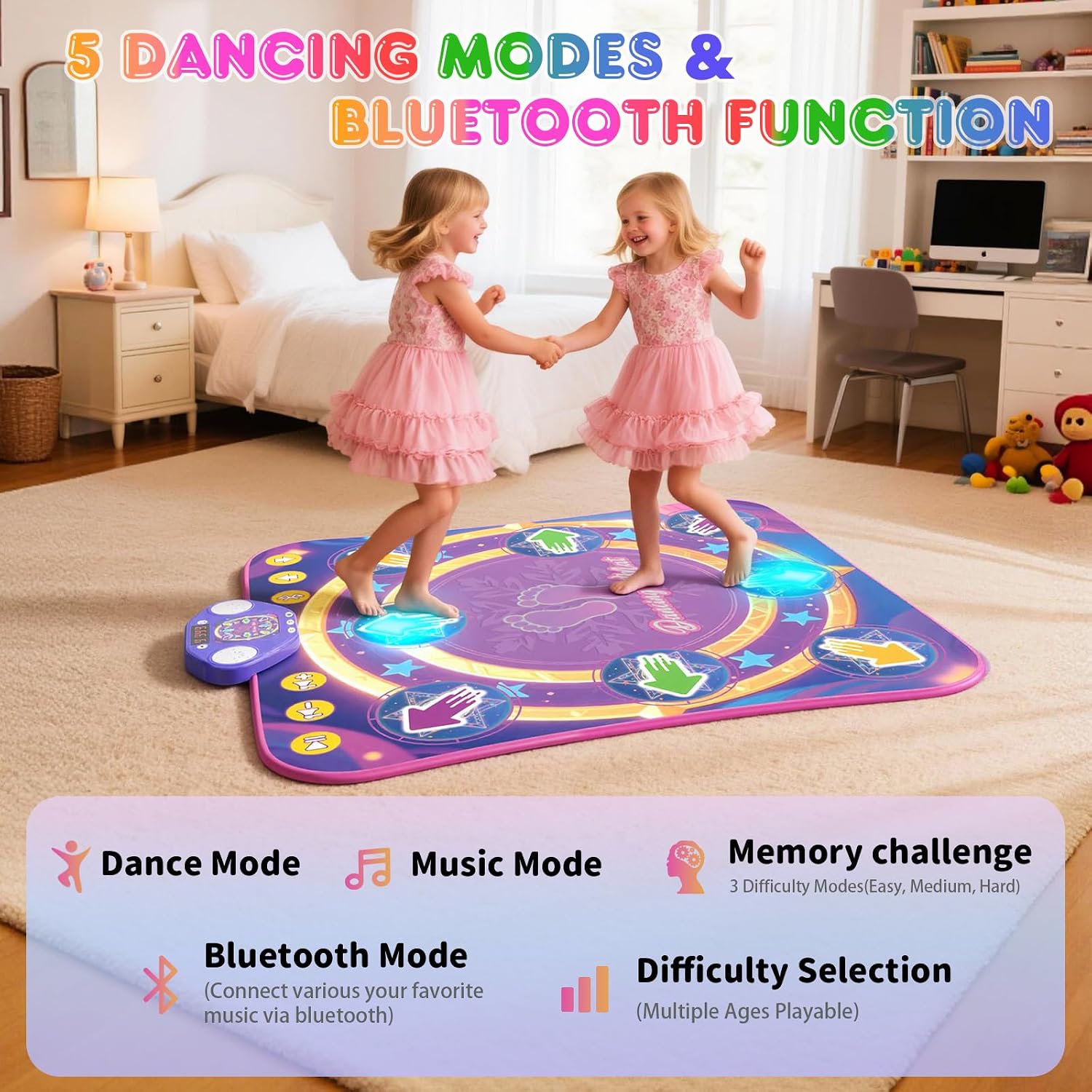 Detalle de Dance Mat Toys 8-Button Light-Up Dance Pad